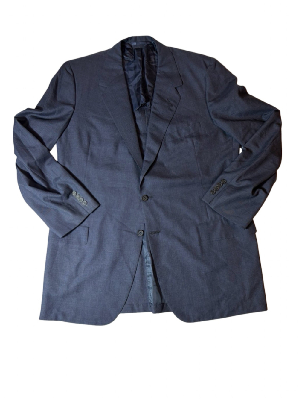Oxxford Clothes Onwentsia Men’s 44 Blue Super Worsted Blazer Suit Jacket